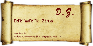 Dömök Zita névjegykártya